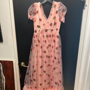 Strawberry tulle dress(Lirika Matoshi Dupe)
